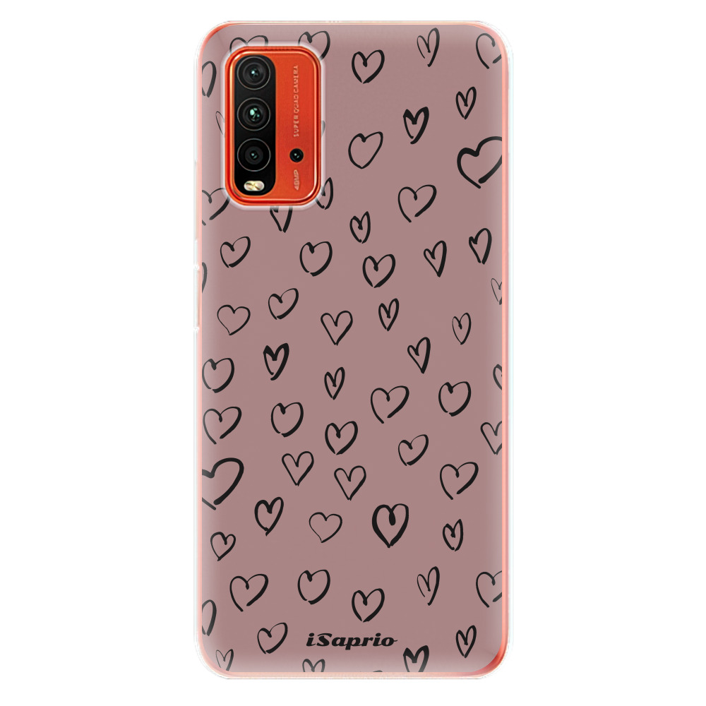 Odolné silikónové puzdro iSaprio - Heart Dark - Xiaomi Redmi 9T