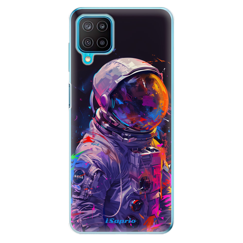 Odolné silikónové puzdro iSaprio - Neon Astronaut - Samsung Galaxy M12