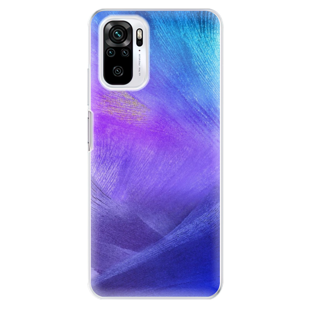 Odolné silikónové puzdro iSaprio - Purple Feathers - Xiaomi Redmi Note 10 / Note 10S