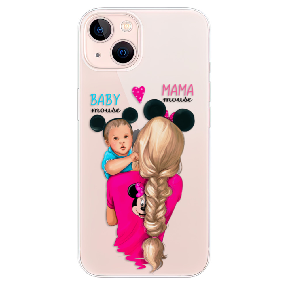 Odolné silikónové puzdro iSaprio - Mama Mouse Blonde and Boy - iPhone 13