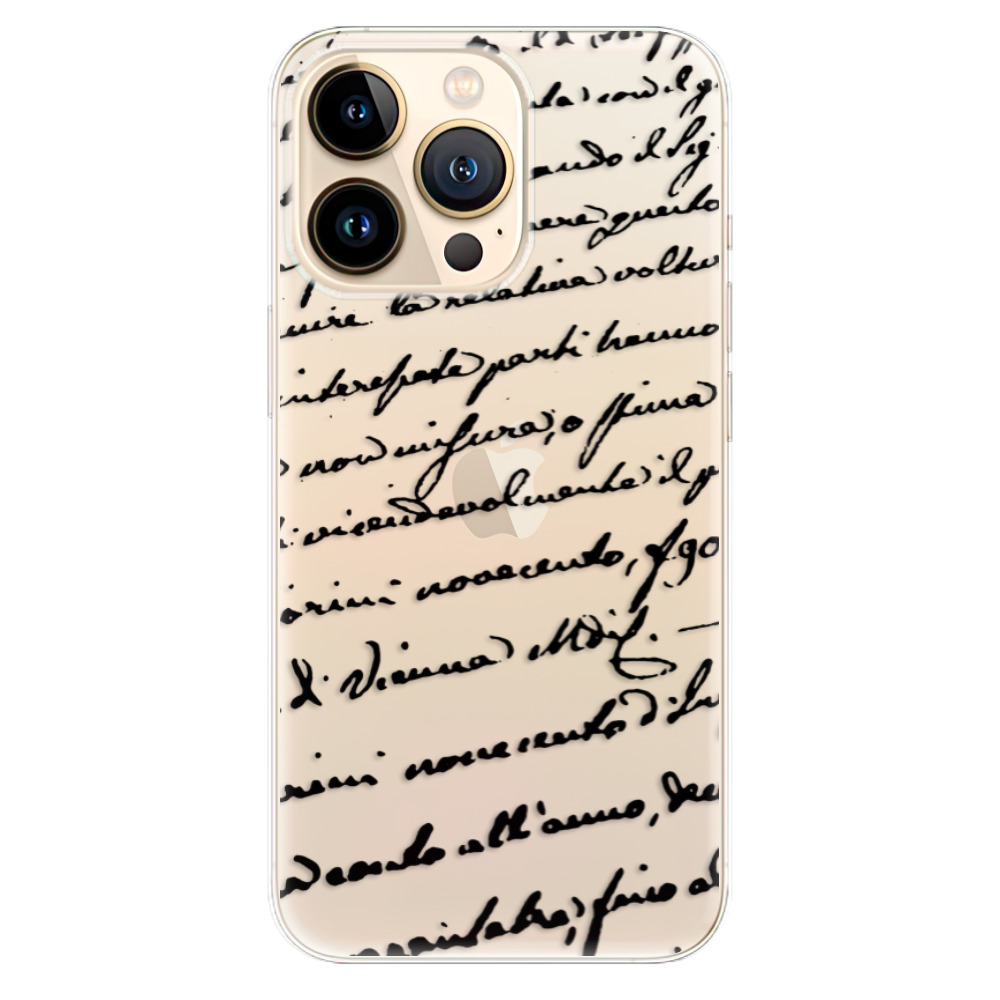 Odolné silikónové puzdro iSaprio - Handwriting 01 - black - iPhone 13 Pro Max