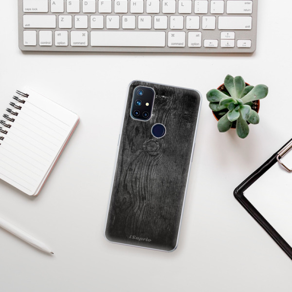 Odolné silikónové puzdro iSaprio - Black Wood 13 - OnePlus Nord N10 5G