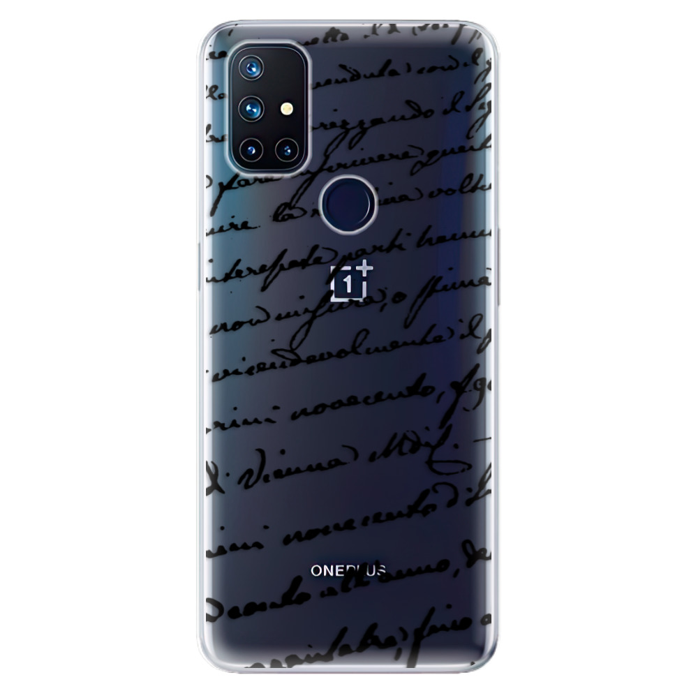 Odolné silikónové puzdro iSaprio - Handwriting 01 - black - OnePlus Nord N10 5G