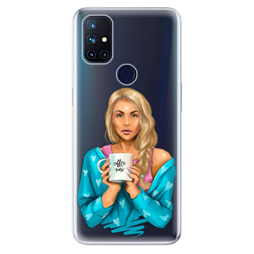 Odolné silikónové puzdro iSaprio - Coffe Now - Blond - OnePlus Nord N10 5G