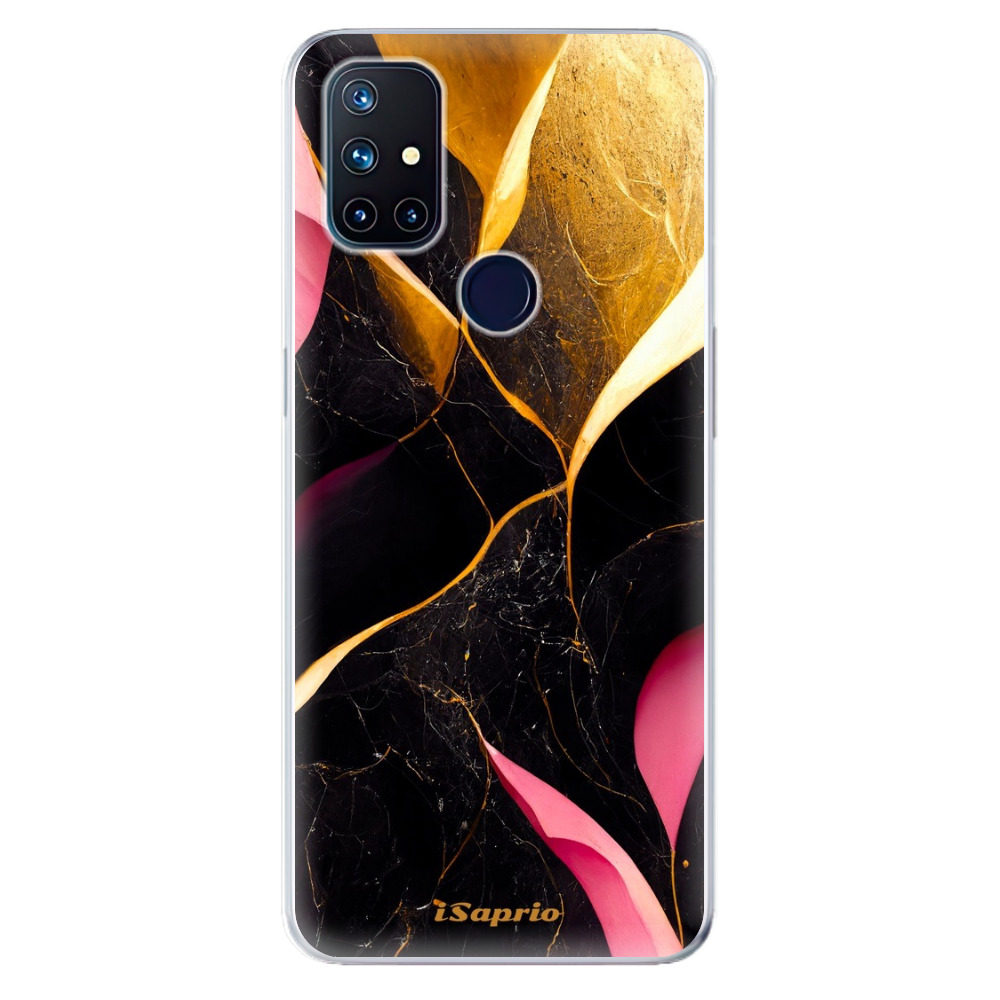 Odolné silikónové puzdro iSaprio - Gold Pink Marble - OnePlus Nord N10 5G