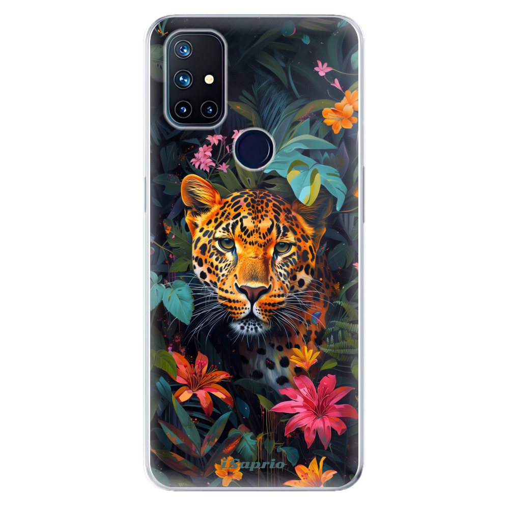 Odolné silikónové puzdro iSaprio - Flower Jaguar - OnePlus Nord N10 5G