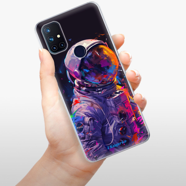 Odolné silikónové puzdro iSaprio - Neon Astronaut - OnePlus Nord N10 5G