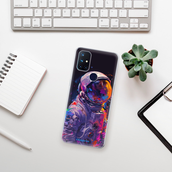 Odolné silikónové puzdro iSaprio - Neon Astronaut - OnePlus Nord N10 5G