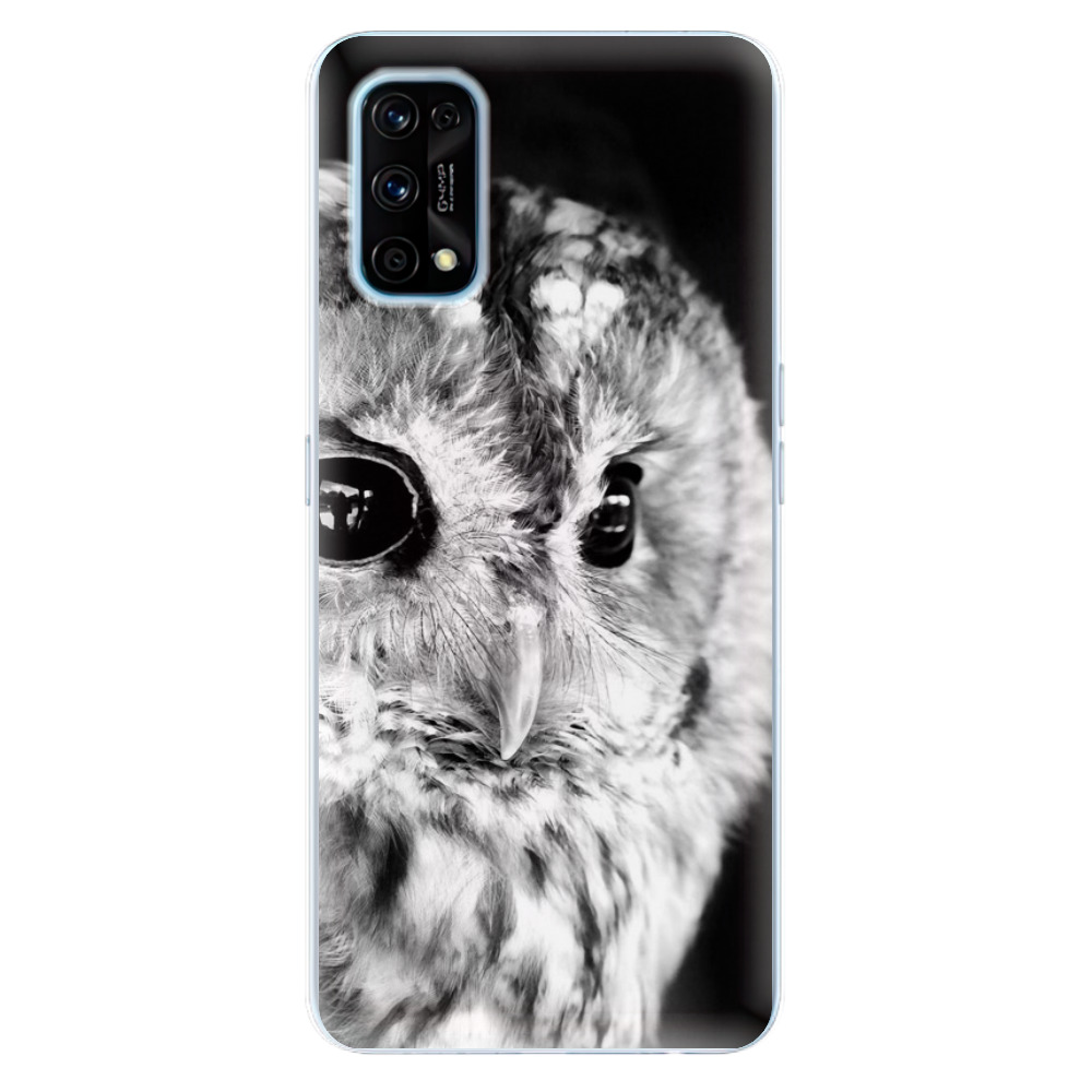 Odolné silikónové puzdro iSaprio - BW Owl - Realme 7 Pro