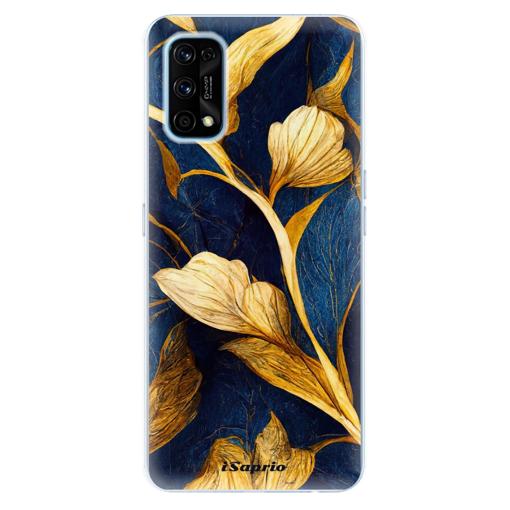 Odolné silikónové puzdro iSaprio - Gold Leaves - Realme 7 Pro