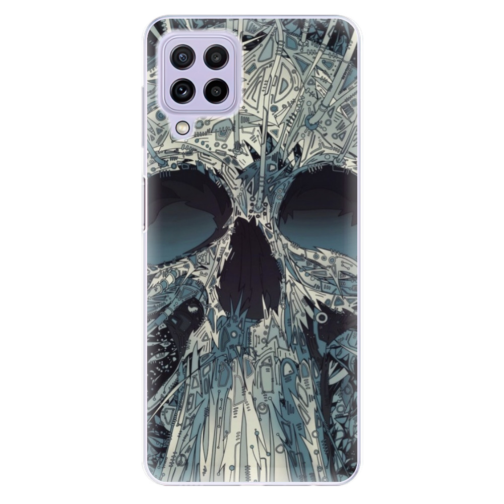 Odolné silikónové puzdro iSaprio - Abstract Skull - Samsung Galaxy A22