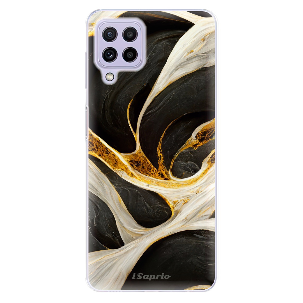 Odolné silikónové puzdro iSaprio - Black and Gold - Samsung Galaxy A22