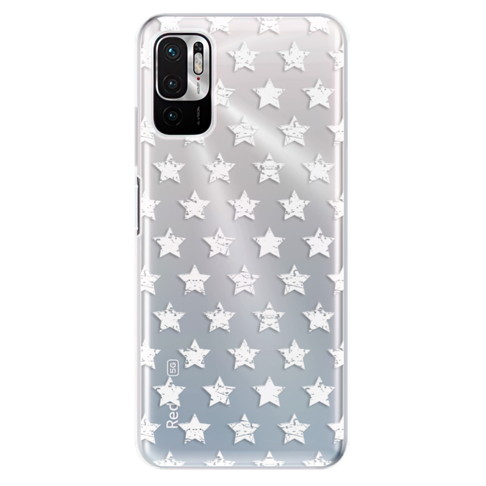 Odolné silikónové puzdro iSaprio - Stars Pattern - white - Xiaomi Redmi Note 10 5G