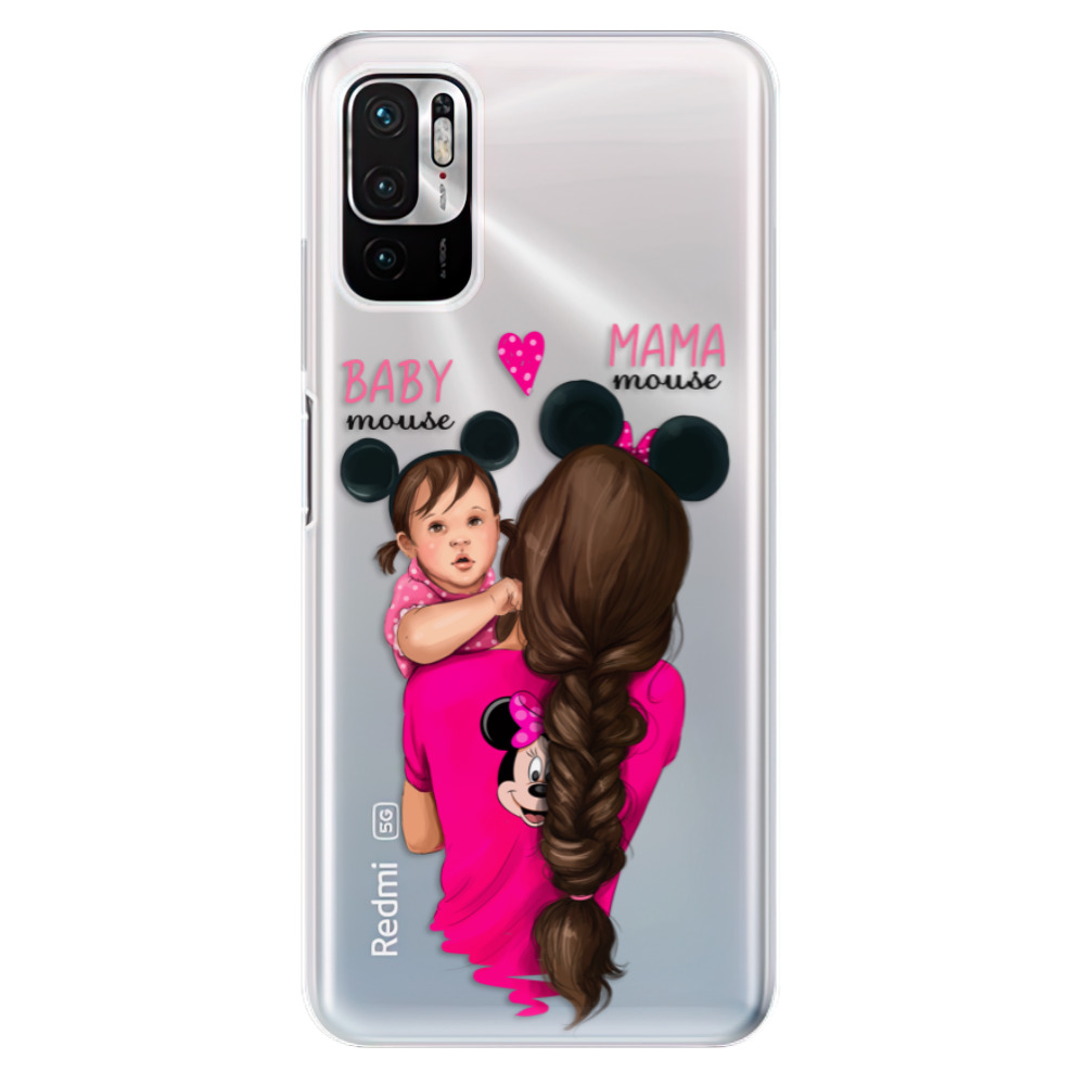 Odolné silikónové puzdro iSaprio - Mama Mouse Brunette and Girl - Xiaomi Redmi Note 10 5G