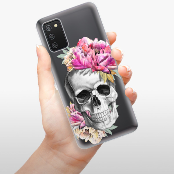 Odolné silikónové puzdro iSaprio - Pretty Skull - Samsung Galaxy A03s