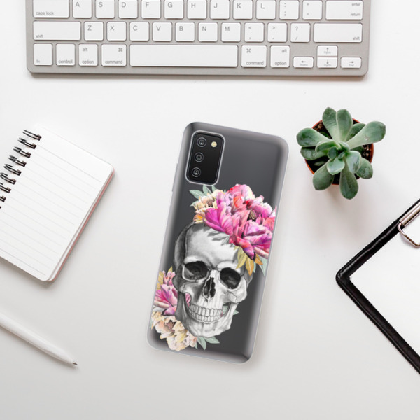 Odolné silikónové puzdro iSaprio - Pretty Skull - Samsung Galaxy A03s