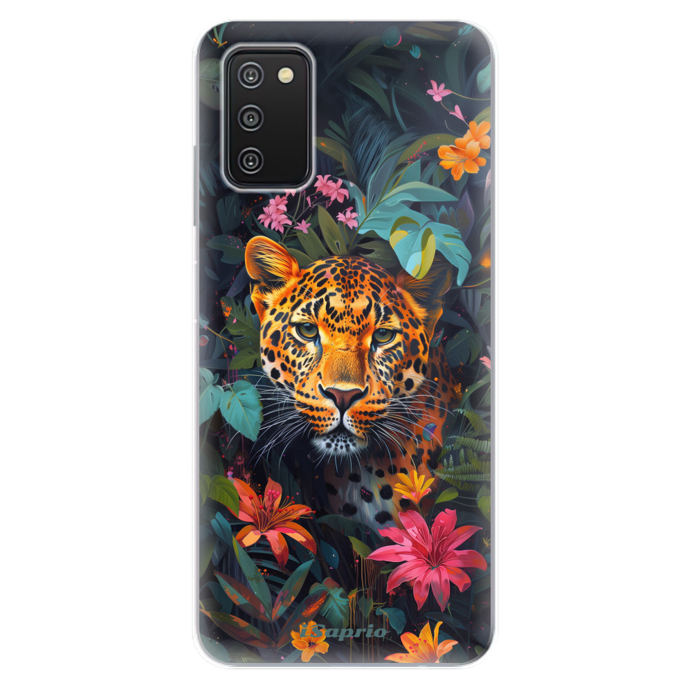 Odolné silikónové puzdro iSaprio - Flower Jaguar - Samsung Galaxy A03s