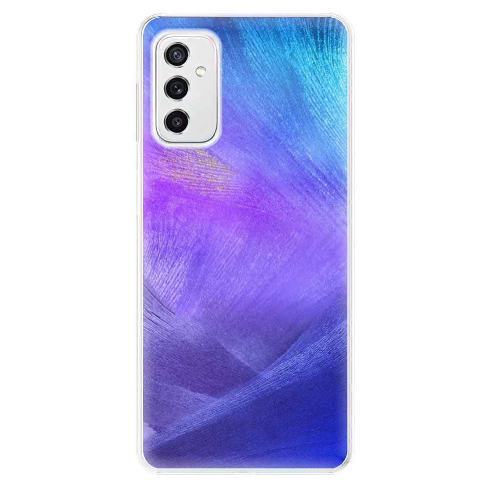 Odolné silikónové puzdro iSaprio - Purple Feathers - Samsung Galaxy M52 5G