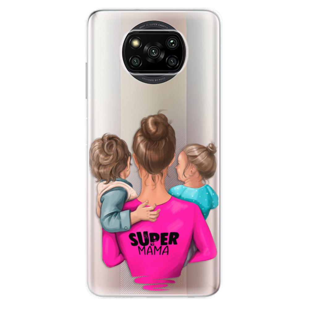 Odolné silikónové puzdro iSaprio - Super Mama - Boy and Girl - Xiaomi Poco X3 Pro / X3 NFC