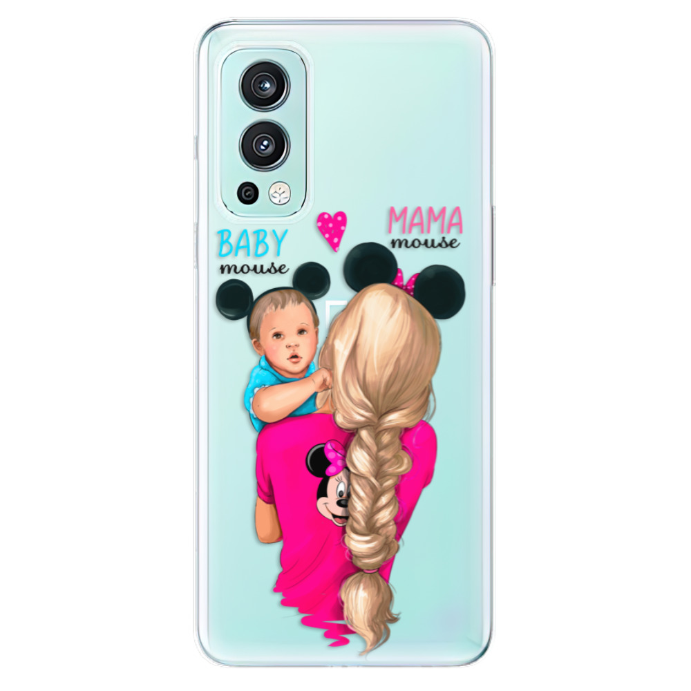 Odolné silikónové puzdro iSaprio - Mama Mouse Blonde and Boy - OnePlus Nord 2 5G