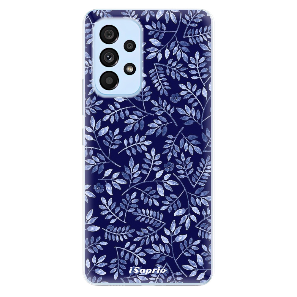 Odolné silikónové puzdro iSaprio - Blue Leaves 05 - Samsung Galaxy A53 5G