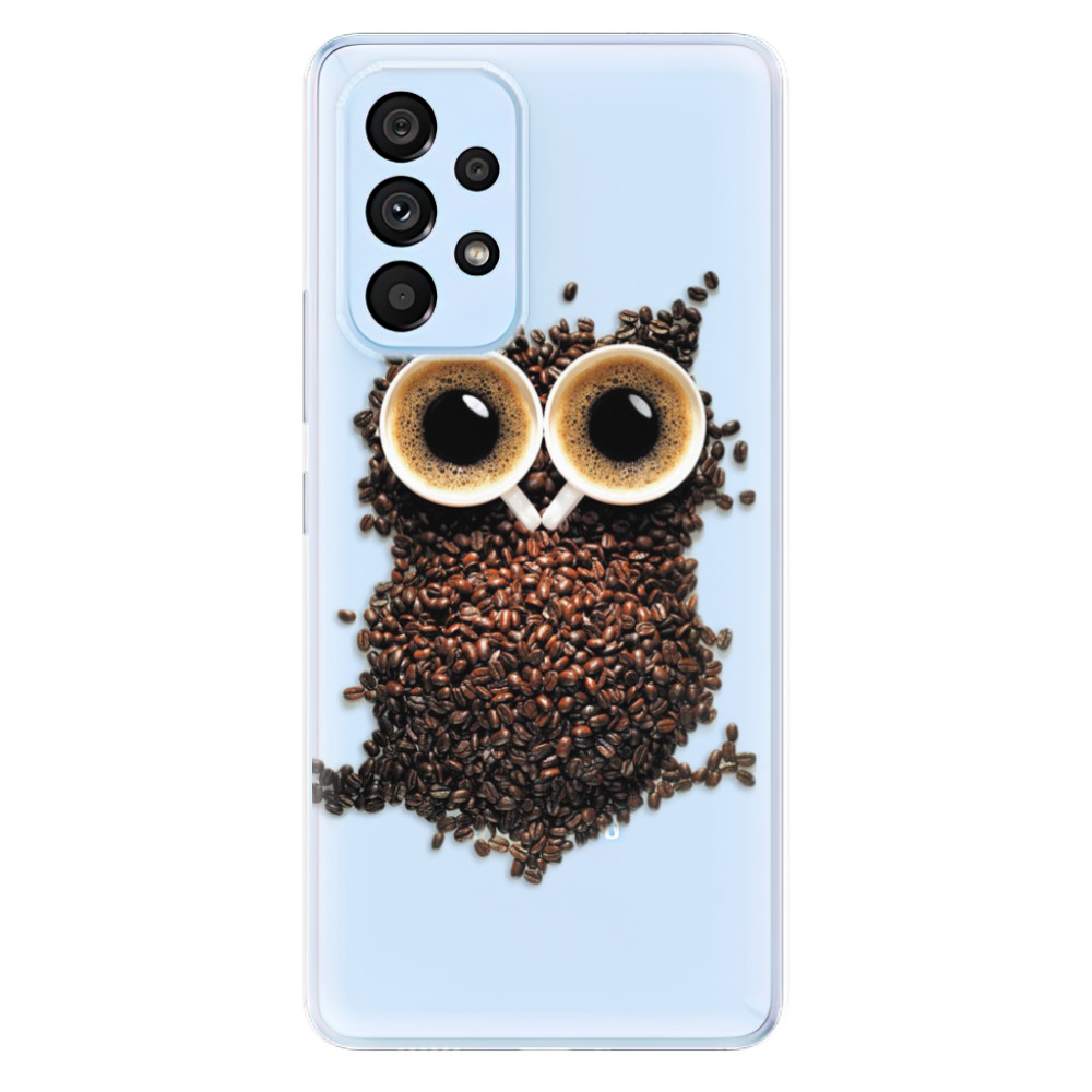 Odolné silikónové puzdro iSaprio - Owl And Coffee - Samsung Galaxy A53 5G