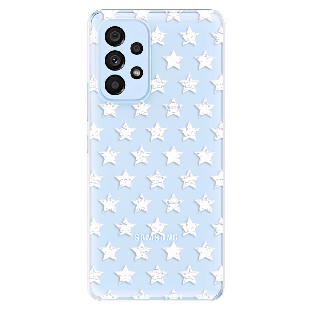 Odolné silikónové puzdro iSaprio - Stars Pattern - white - Samsung Galaxy A53 5G