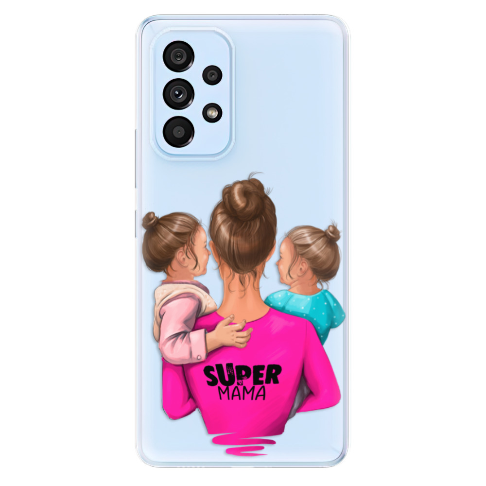 Odolné silikónové puzdro iSaprio - Super Mama - Two Girls - Samsung Galaxy A53 5G