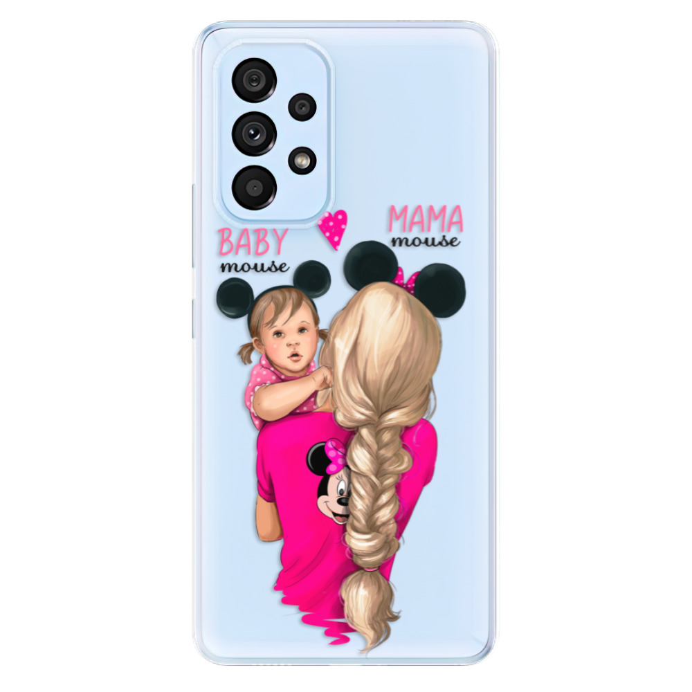 Odolné silikónové puzdro iSaprio - Mama Mouse Blond and Girl - Samsung Galaxy A53 5G