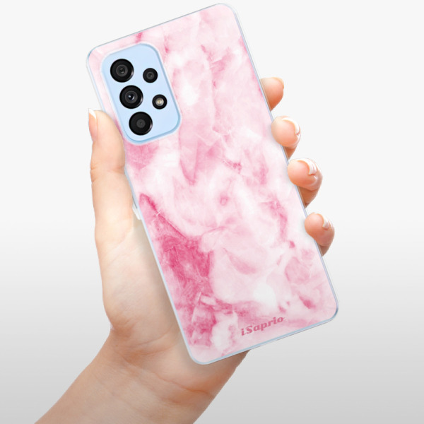 Odolné silikónové puzdro iSaprio - RoseMarble 16 - Samsung Galaxy A73 5G