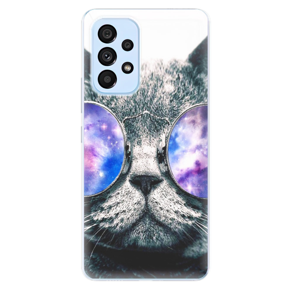 Odolné silikónové puzdro iSaprio - Galaxy Cat - Samsung Galaxy A73 5G