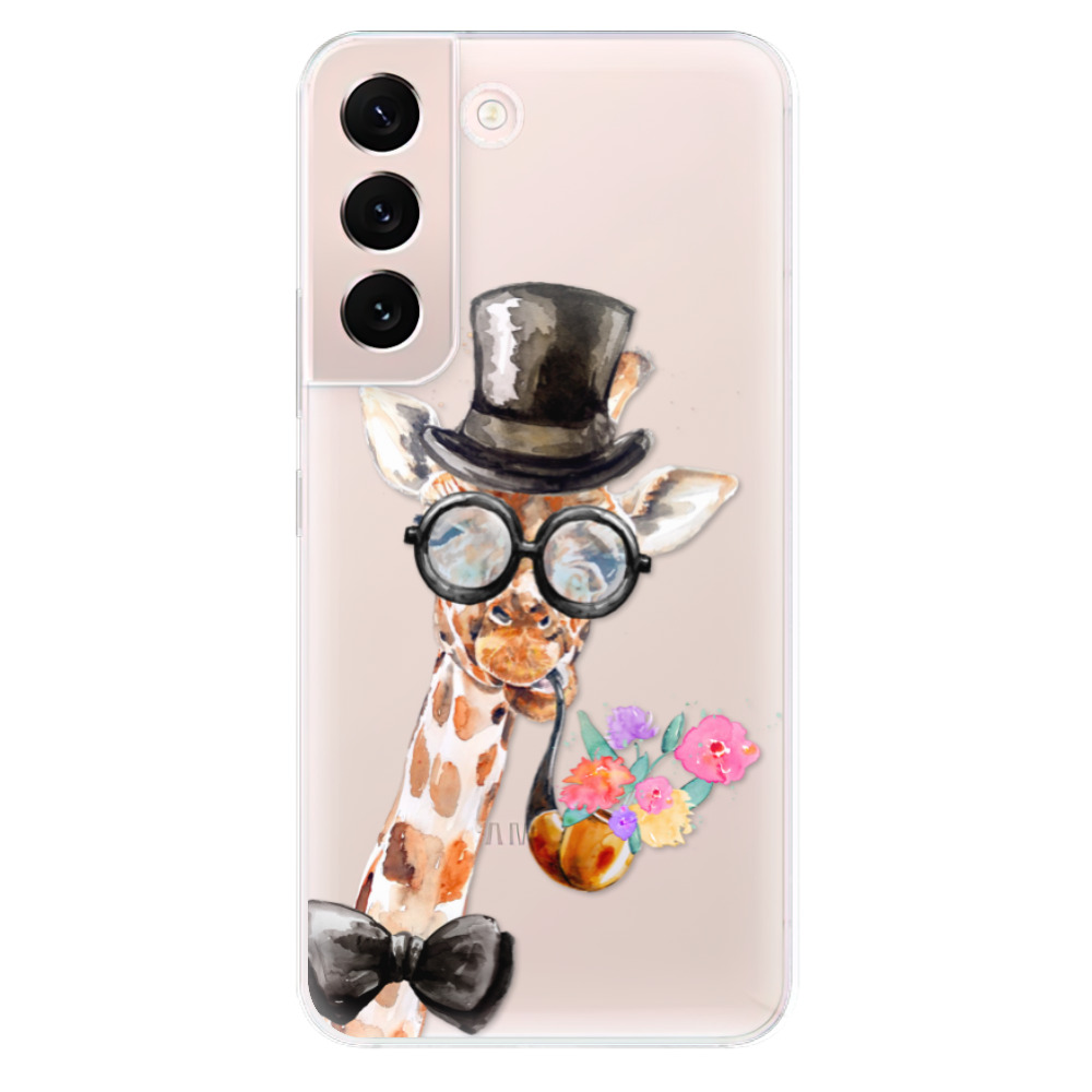 Odolné silikónové puzdro iSaprio - Sir Giraffe - Samsung Galaxy S22 5G