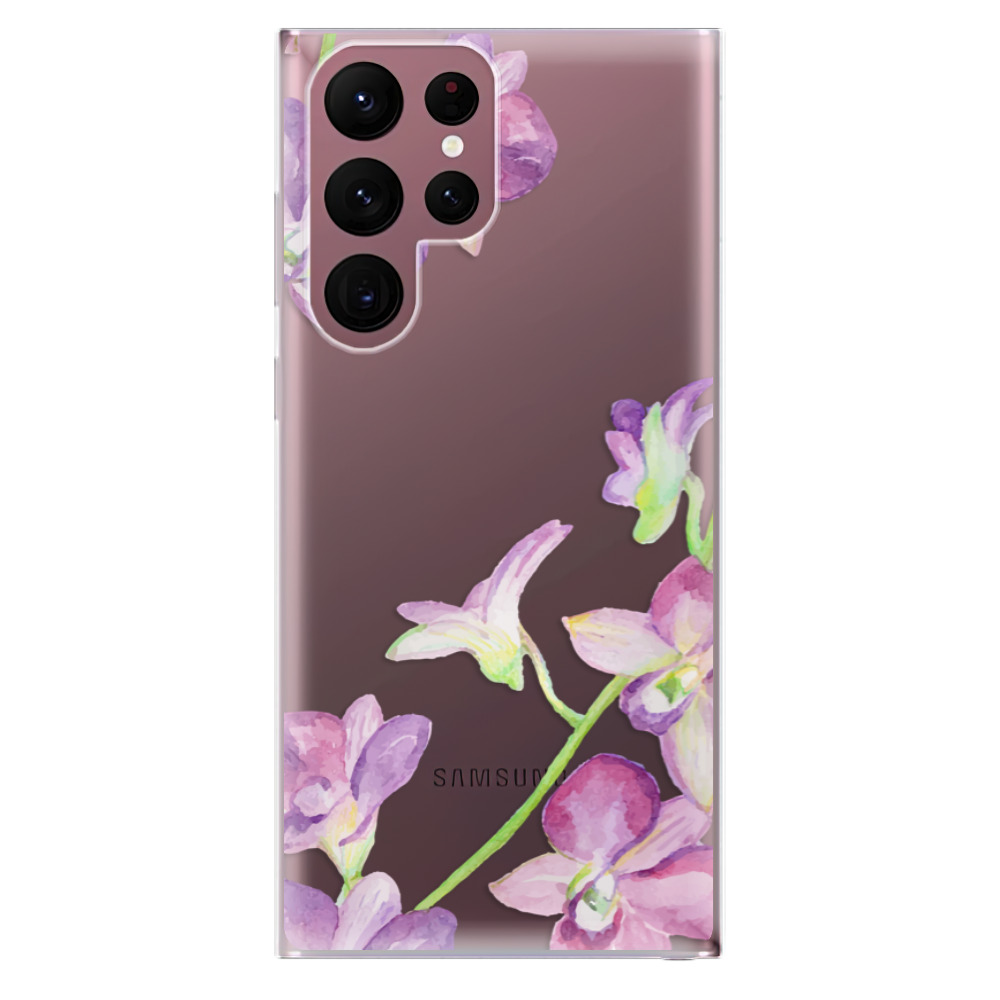 Odolné silikónové puzdro iSaprio - Purple Orchid - Samsung Galaxy S22 Ultra 5G