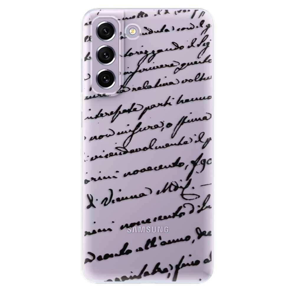 Odolné silikónové puzdro iSaprio - Handwriting 01 - black - Samsung Galaxy S21 FE 5G