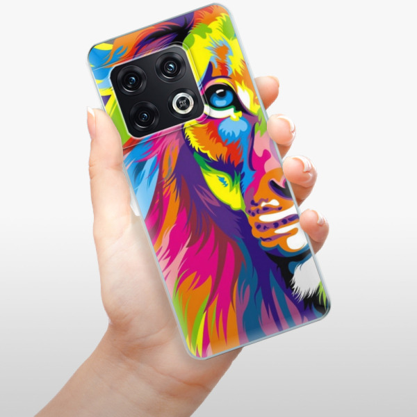 Odolné silikónové puzdro iSaprio - Rainbow Lion - OnePlus 10 Pro