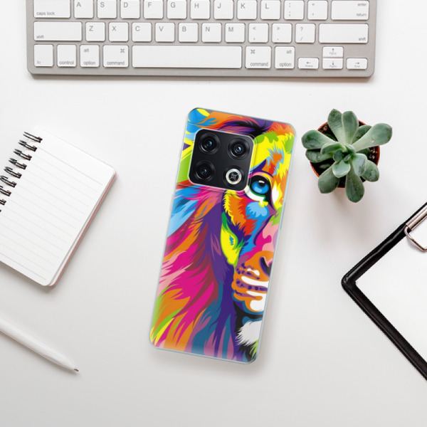 Odolné silikónové puzdro iSaprio - Rainbow Lion - OnePlus 10 Pro