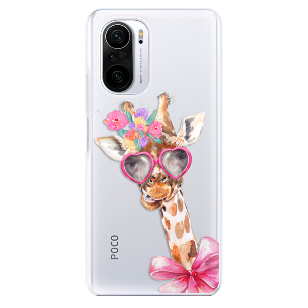 Odolné silikónové puzdro iSaprio - Lady Giraffe - Xiaomi Poco F3