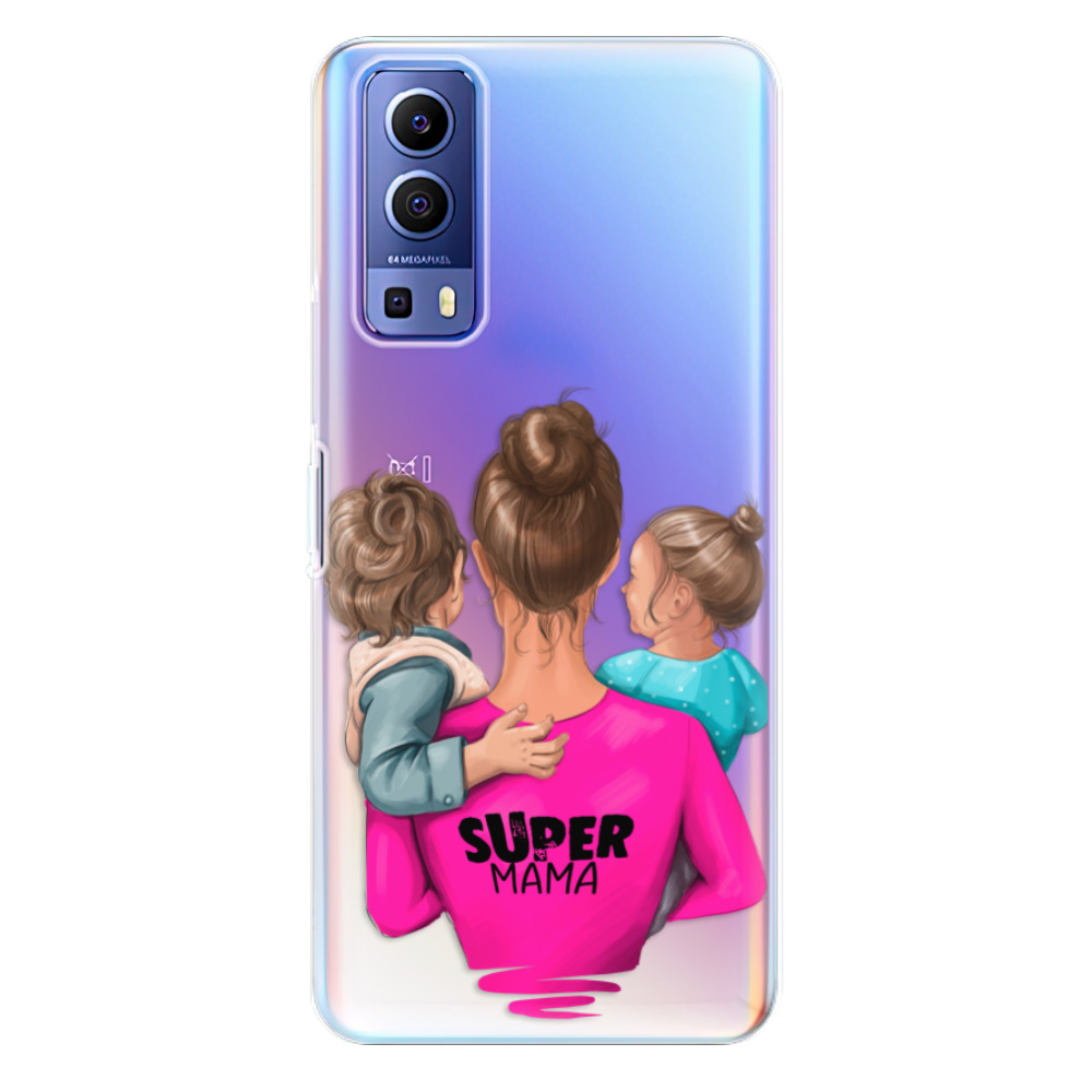 Odolné silikónové puzdro iSaprio - Super Mama - Boy and Girl - Vivo Y72 5G