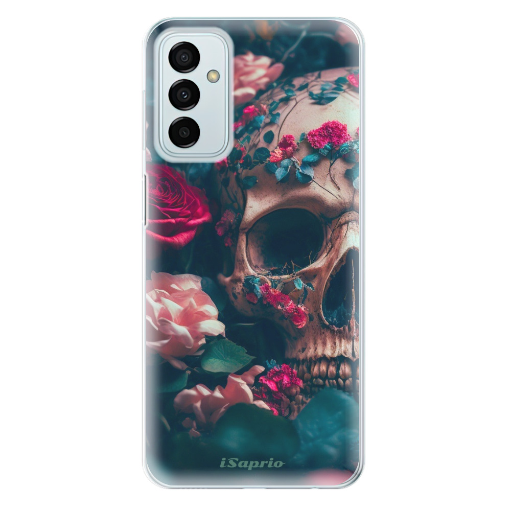 Odolné silikónové puzdro iSaprio - Skull in Roses - Samsung Galaxy M23 5G