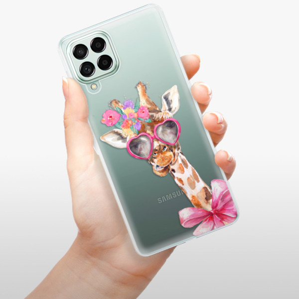 Odolné silikónové puzdro iSaprio - Lady Giraffe - Samsung Galaxy M53 5G