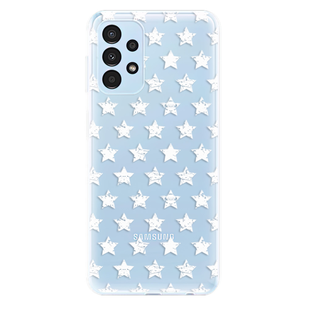Odolné silikónové puzdro iSaprio - Stars Pattern - white - Samsung Galaxy A13
