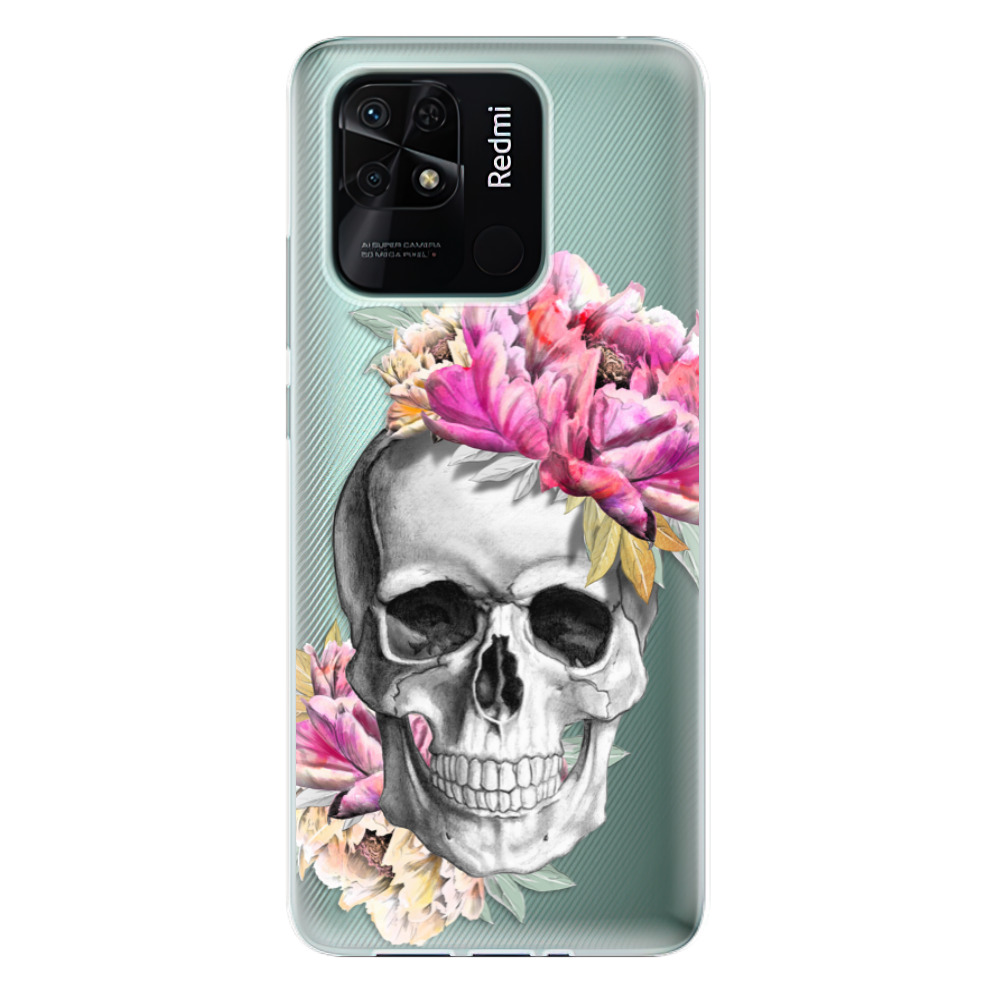 Odolné silikónové puzdro iSaprio - Pretty Skull - Xiaomi Redmi 10C