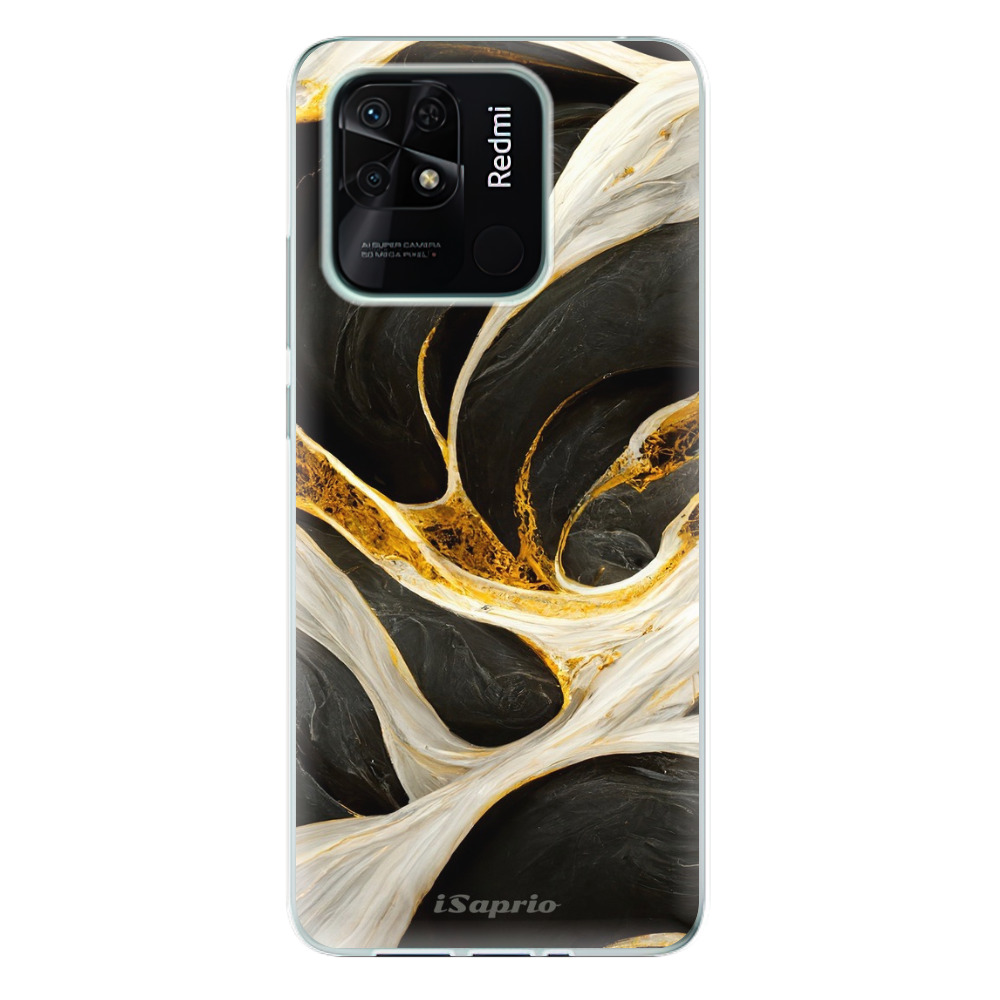 Odolné silikónové puzdro iSaprio - Black and Gold - Xiaomi Redmi 10C