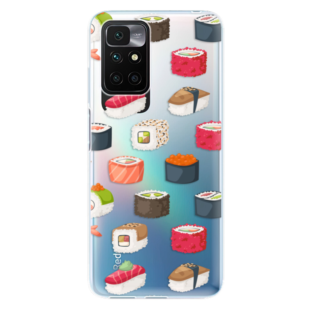 Odolné silikónové puzdro iSaprio - Sushi Pattern - Xiaomi Redmi 10