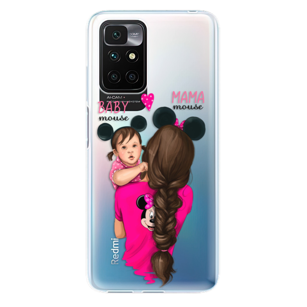 Odolné silikónové puzdro iSaprio - Mama Mouse Brunette and Girl - Xiaomi Redmi 10