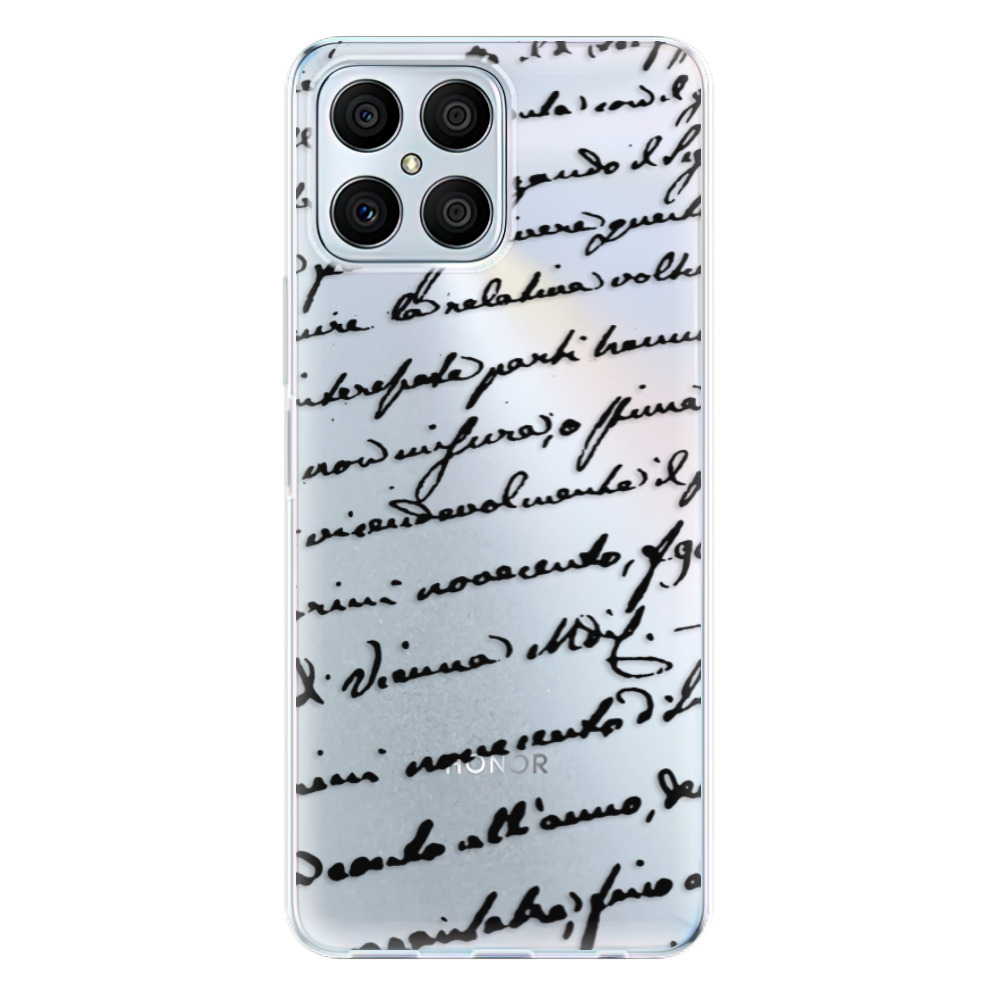 Odolné silikónové puzdro iSaprio - Handwriting 01 - black - Honor X8