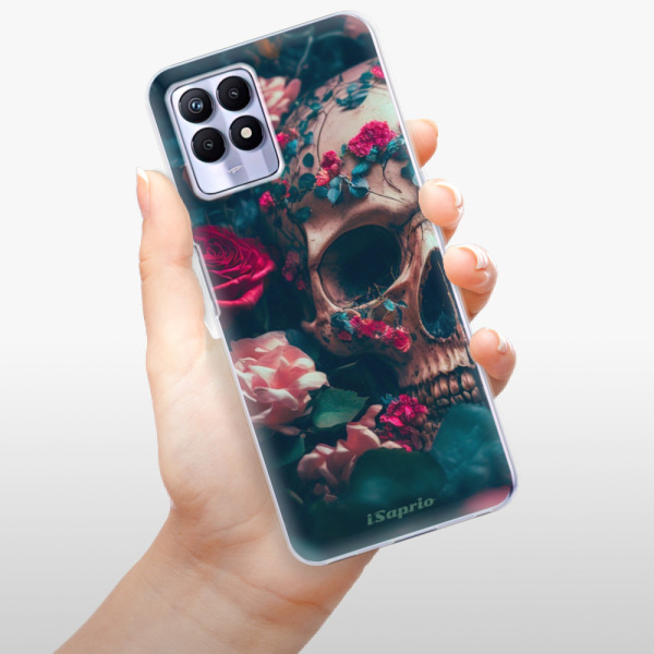 Odolné silikónové puzdro iSaprio - Skull in Roses - Realme 8i