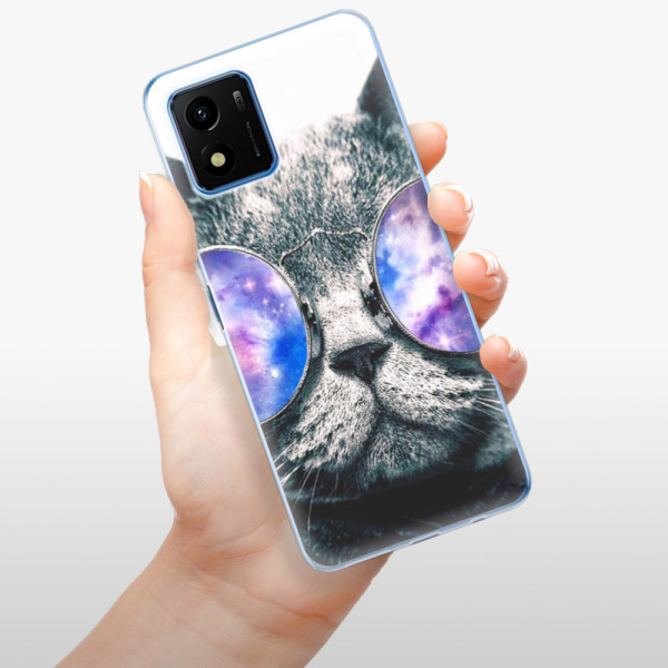 Odolné silikónové puzdro iSaprio - Galaxy Cat - Vivo Y01