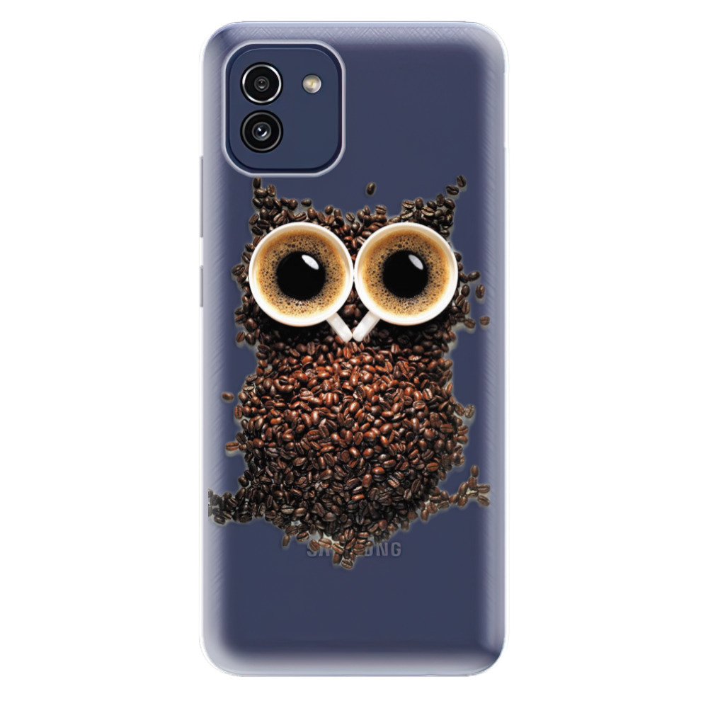 Odolné silikónové puzdro iSaprio - Owl And Coffee - Samsung Galaxy A03