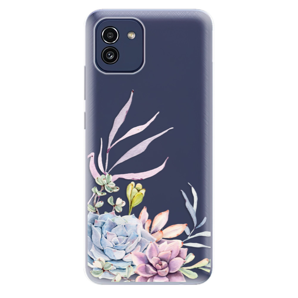 Odolné silikónové puzdro iSaprio - Succulent 01 - Samsung Galaxy A03